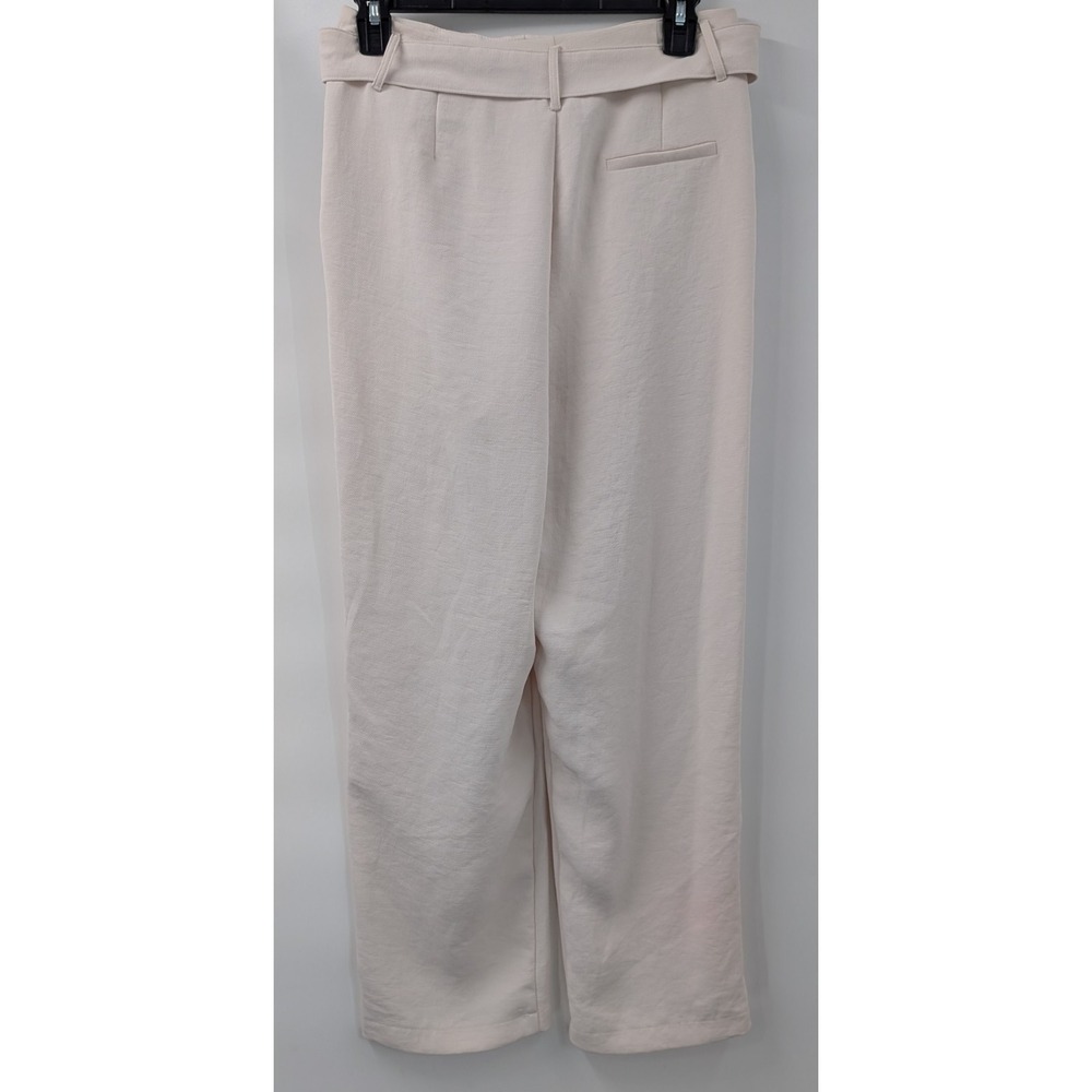 ASTR The Label Pants Women's size Small Belted Cropped Dress Pant‎ Cream - Picture 6 of 11
